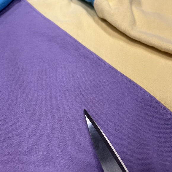 Teddy Fresh X SpongeBob Purple Pink Yellow Colorblock Hoodie Women's Size Large - Picture 10 of 14